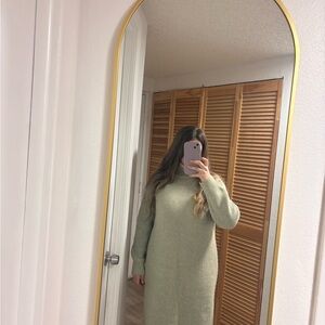 H&M Long Sleeve Knit Dress - Light Green